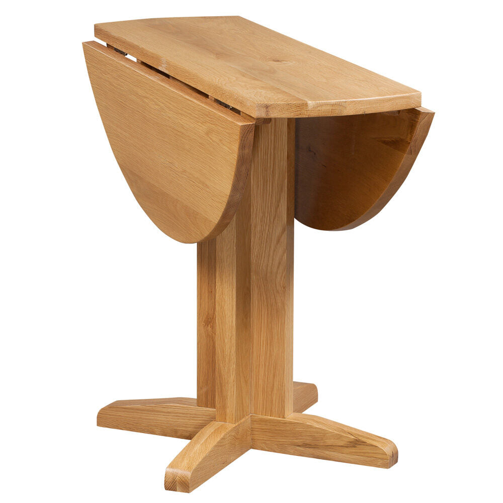 Newport Oak Round Drop Leaf Dining Table